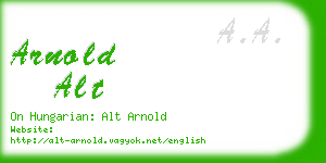 arnold alt business card